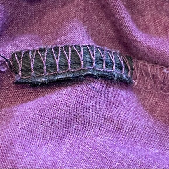 Harley Davidson Purple Embellished Long Sleeve Top Tie Front Size Large - Picture 8 of 10